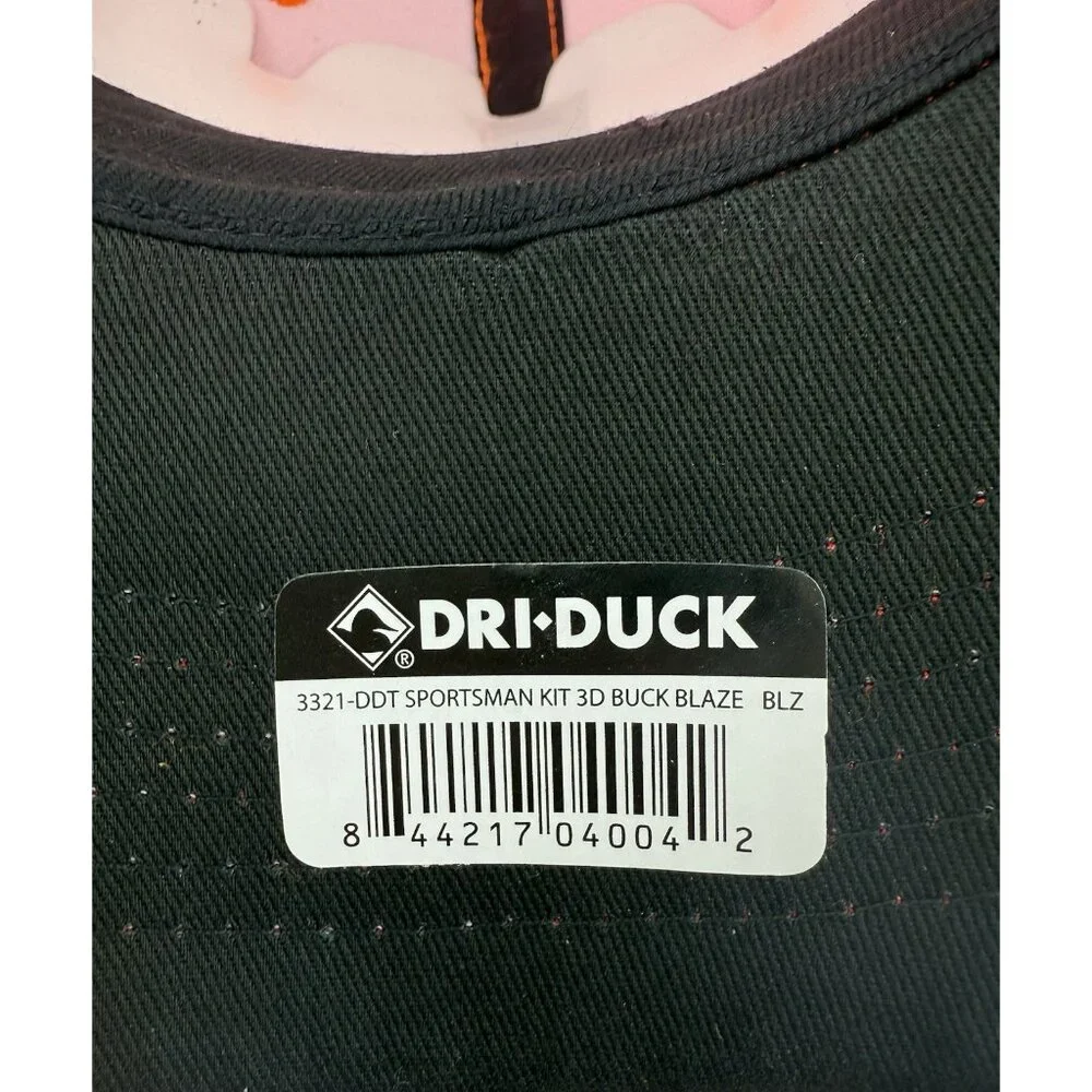 DRI Duck 3D Buck Blaze Hat Orange/Black‎ Low Profile Embroidered 3321 OSFM NWT